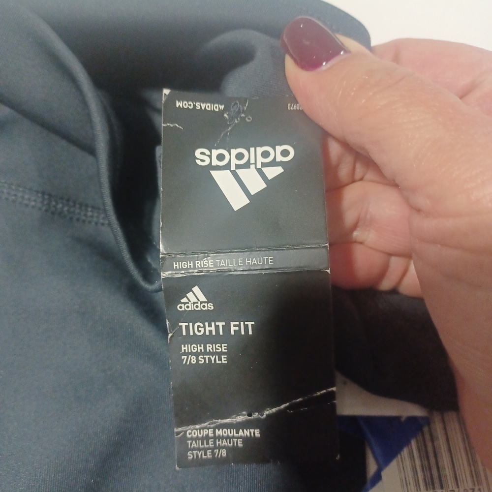 Adidas Black and White Leggings - Picture 2 of 7